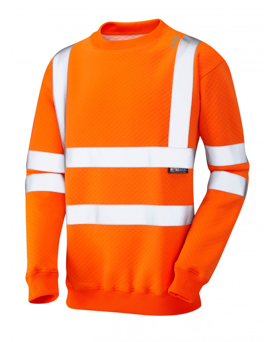 ISO 20471 Class 3 Crew Neck Sweatshirt Orange